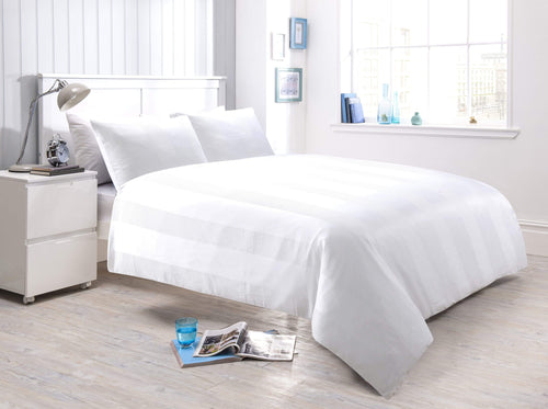 OLIVIA ROCCO Waffle Stripe Handwoven Jacquard Cotton Rich Duvet Cover Set Multiple Sizes