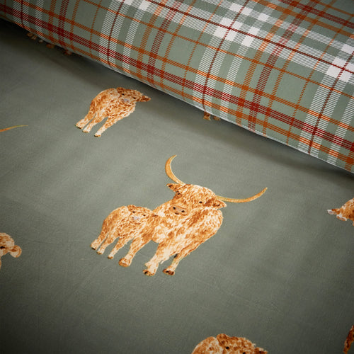OLIVIA ROCCO Highland Cow Super Soft Flannel Duvet Cover Set With Pillowcases Warm Cosy