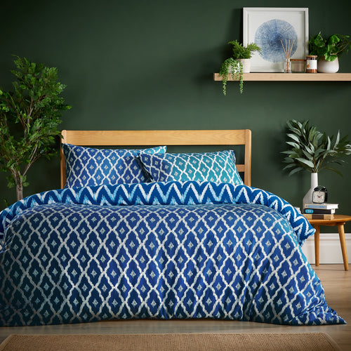 OLIVIA ROCCO Duvet Cover Set With Pillowcases Madeira Sapphire Super Soft Flannel