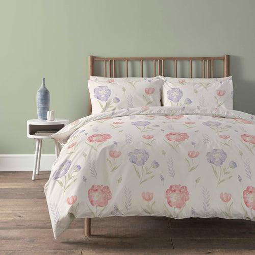OLIVIA ROCCO Meadow Natural Duvet Cover Set Super Soft Printed Floral Bedding for a Hotel-Style Bedroom Refresh