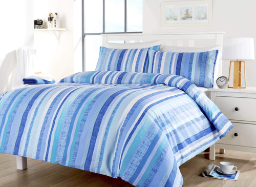 OLIVIA ROCCO Duvet Set Maine Stripe Cotton Rich Luxury Striped Design Single Double King