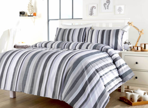 OLIVIA ROCCO Duvet Set Maine Stripe Cotton Rich Luxury Striped Design Single Double King