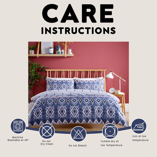 OLIVIA ROCCO Taxila Duvet Cover Set Easy Care Reversible Cotton Mix Super Soft for Everyday Luxury Hotel-Style