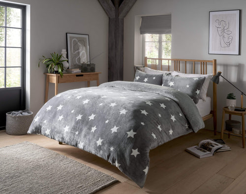 OLIVIA ROCCO Reversible Teddy Duvet Cover Set Super Soft Faux Fur Bedding For Winter