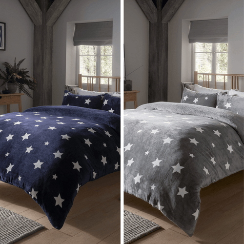 OLIVIA ROCCO Reversible Teddy Duvet Cover Set Super Soft Faux Fur Bedding For Winter