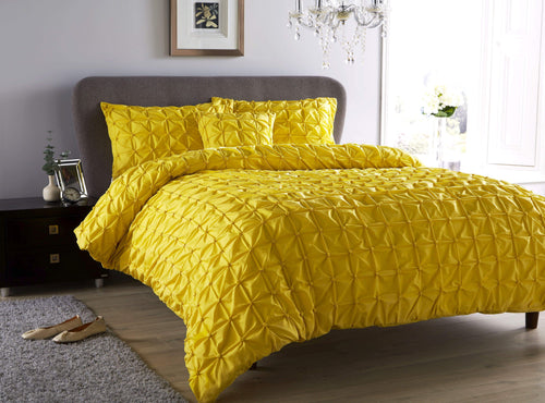 OLIVIA ROCCO Seville Duvet Set Cotton-Rich Luxury With Handmade Pintuck Detailing