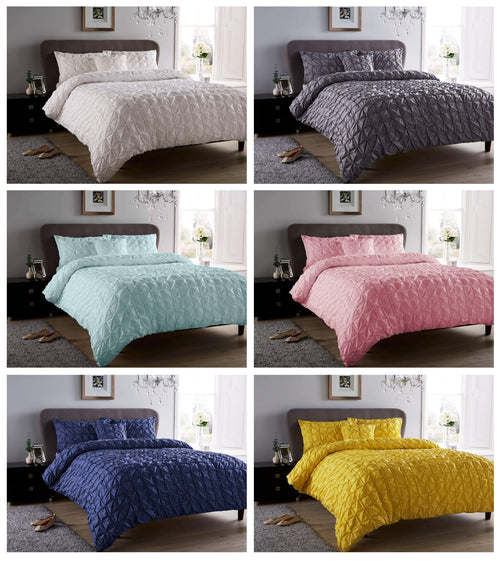 OLIVIA ROCCO Seville Duvet Set Cotton-Rich Luxury With Handmade Pintuck Detailing