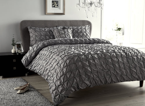 OLIVIA ROCCO Seville Duvet Set Cotton-Rich Luxury With Handmade Pintuck Detailing