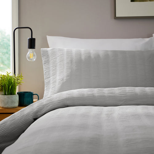 OLIVIA ROCCO Belgravia Grey Microfibre Duvet Cover Set With Pillowcases Soft Easy Care