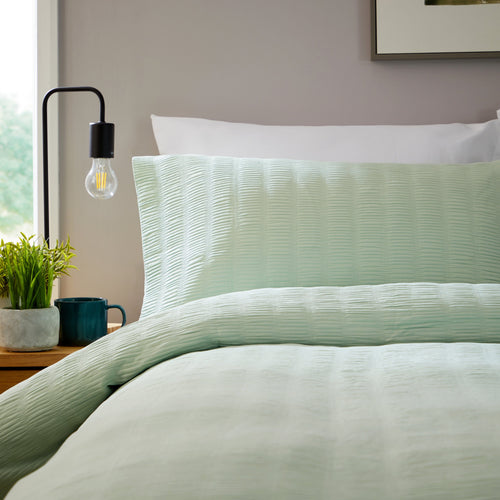OLIVIA ROCCO Belgravia Sage Green Microfibre Duvet Cover Set With Pillowcases Easy Care