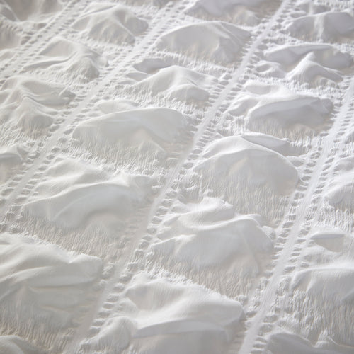 OLIVIA ROCCO Duvet Cover Set Microfibre Quilted White With Pillowcases Easy Care Bedding