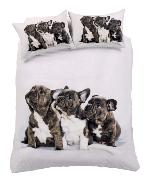 OLIVIA ROCCO Frenchie Cotton Rich Duvet Set With Vibrant Colours And Patterns For Bedroom