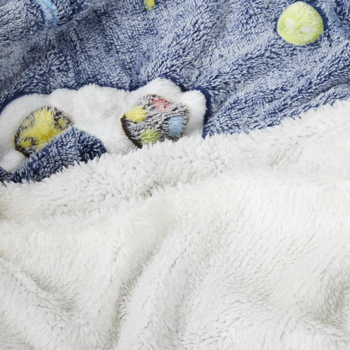 OLIVIA ROCCO Glow In The Dark Teddy Fleece Duvet Set For Kids Winter Warm Cosy Bedding