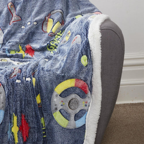 OLIVIA ROCCO Glow In The Dark Teddy Fleece Duvet Set For Kids Winter Warm Cosy Bedding