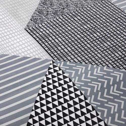OLIVIA ROCCO Jasper Grey Printed Reversible Quilted Duvet Cover Set With Button Closure