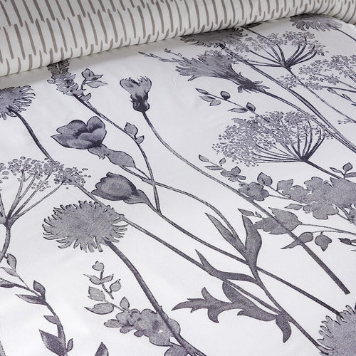OLIVIA ROCCO Meadow Grey Reversible Duvet Cover Set With Pillowcases Breathable Microfibre for Everyday Luxury Hotel-Style