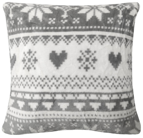 OLIVIA ROCCO Nordic Fair Isle Reversible Teddy Fleece Duvet Set With Pillowcases