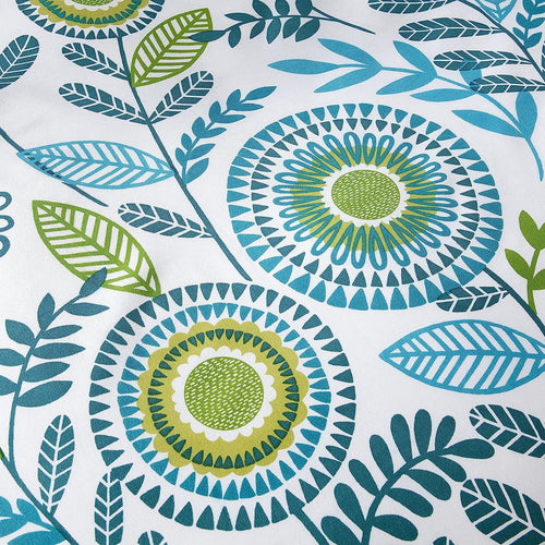 OLIVIA ROCCO Opulence Teal Printed Reversible Duvet Cover Set With Button Closure Single