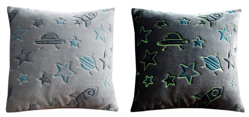 OLIVIA ROCCO Outer Space Glow In The Dark Teddy Fleece Duvet Set For Children for Easy-Care Everyday Luxury
