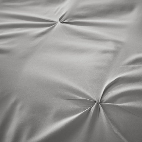 OLIVIA ROCCO Pintuck Grey Microfibre Duvet Cover Set With Pillowcases Soft Breathable