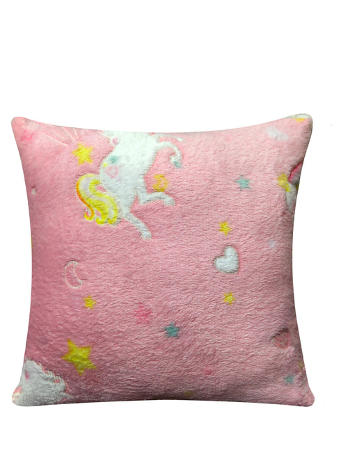 OLIVIA ROCCO Rainbow Unicorn Glow In The Dark Teddy Fleece Duvet Set For Kids Super Soft