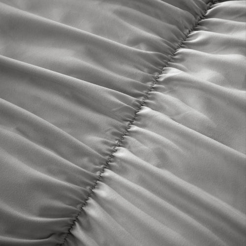 OLIVIA ROCCO Ruched Grey Microfibre Duvet Cover Set With Pillowcases Easy Care Bedroom Refresh Easy-Care Comfort