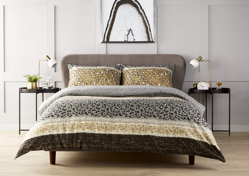 OLIVIA ROCCO Safari Print Cotton Rich Duvet Set Wildlife Jungle Design for Easy-Care Everyday Luxury