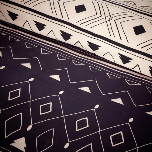 OLIVIA ROCCO Oslo Black Flannel Duvet Cover Set With Pillowcases Designed In England
