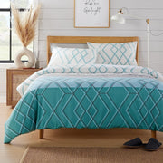 OLIVIA ROCCO Havanna Geo Reversible Luxury Cotton Blend Duvet Cover Set With Pillowcases