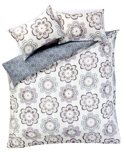 OLIVIA ROCCO Peony Floral Cotton Rich Duvet Cover Set With Pillowcases Easy Care