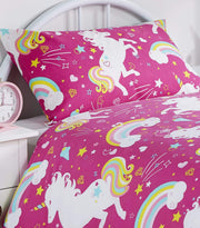 OLIVIA ROCCO Unicorn Duvet Cover Set For Kids Cotton-Rich OEKO-TEX Certified Whimsical