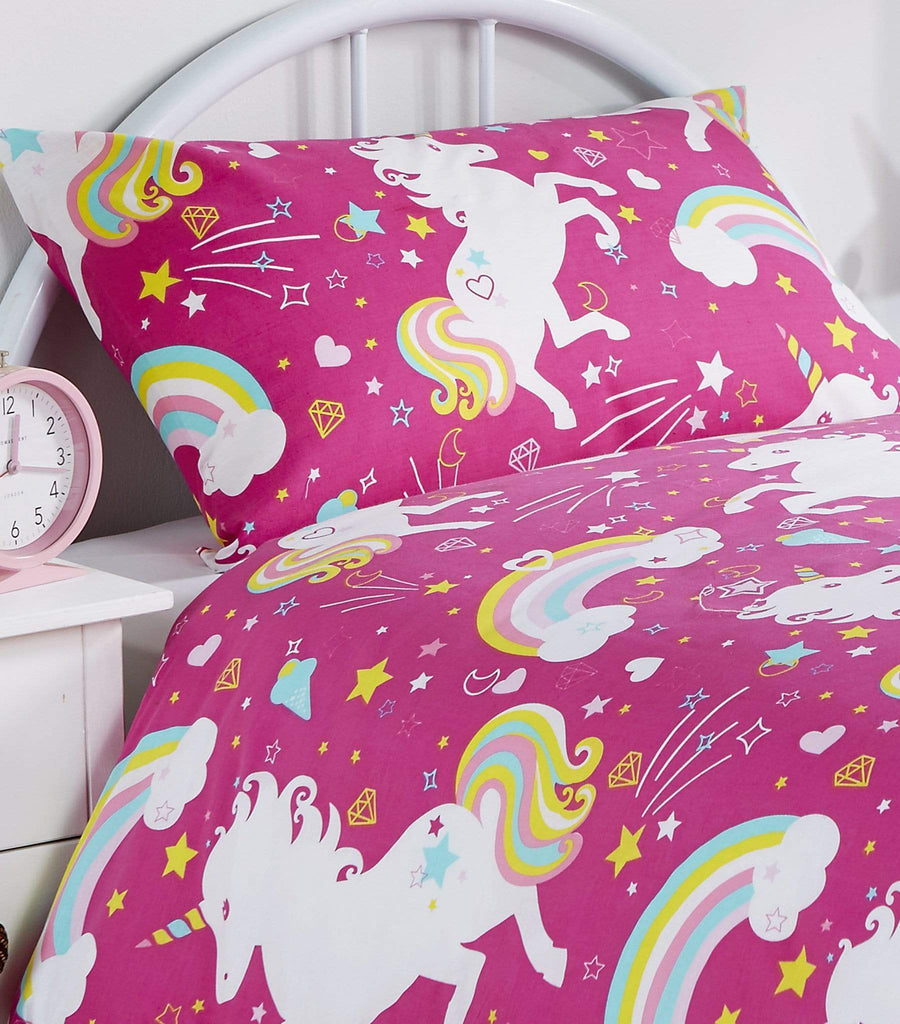 OLIVIA ROCCO Unicorn Duvet Cover Set For Kids Cotton-Rich OEKO-TEX Certified Whimsical