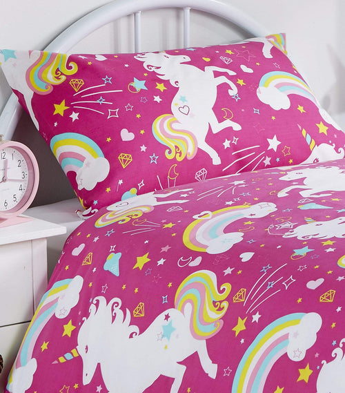 OLIVIA ROCCO Unicorn Duvet Cover Set For Kids Cotton-Rich OEKO-TEX Certified Whimsical