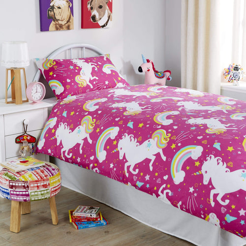 OLIVIA ROCCO Unicorn Duvet Cover Set For Kids Cotton-Rich OEKO-TEX Certified Whimsical