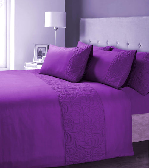 OLIVIA ROCCO Venezia Embellished Duvet Set Easy Care Quilt Cover In Various Colours