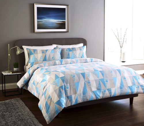 OLIVIA ROCCO Geo Design Cotton Rich Duvet Set Super Soft OEKO TEX Certified Ideal
