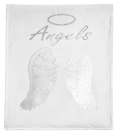 OLIVIA ROCCO Angel Wings Teddy Fleece Duvet Set Pink White Grey Super Soft Faux Fur