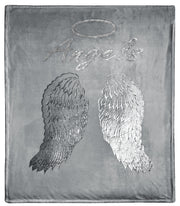 OLIVIA ROCCO Angel Wings Teddy Fleece Duvet Set Pink White Grey Super Soft Faux Fur