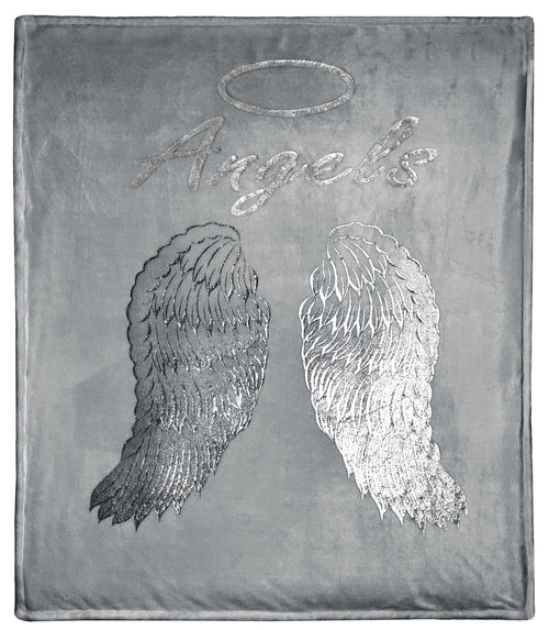 OLIVIA ROCCO Angel Wings Teddy Fleece Duvet Set Pink White Grey Super Soft Faux Fur