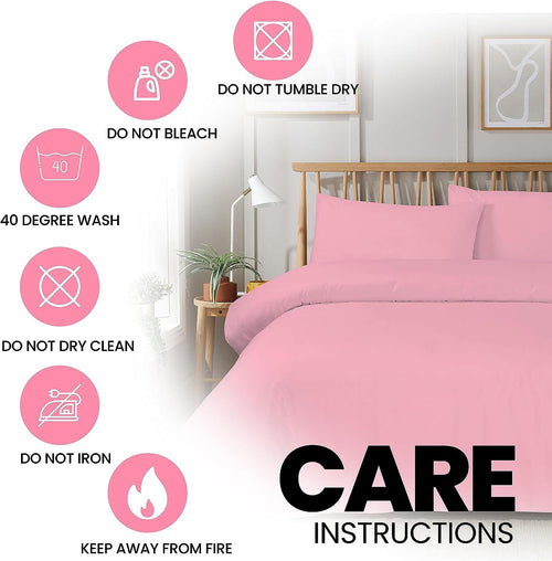 OLIVIA ROCCO Duvet Set With Zipper Closure Easy Care Plain Dye Luxurious Super Soft Bed