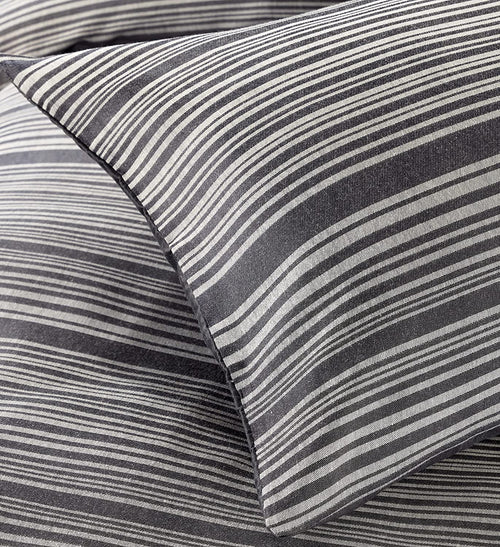 OLIVIA ROCCO Stripe Jacquard Reversible Cotton Blend Duvet Cover Set With Pillowcases