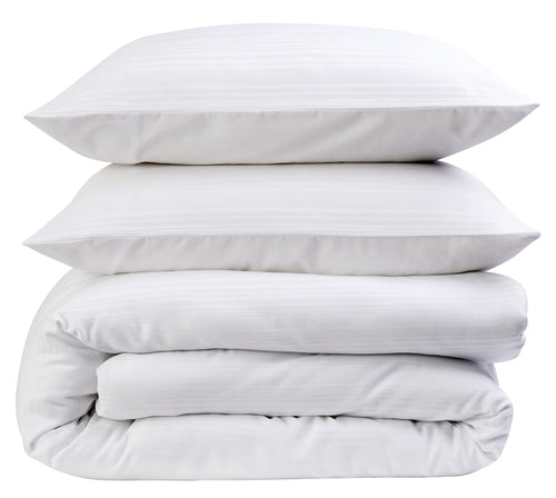 OLIVIA ROCCO Stripe Jacquard Reversible Cotton Blend Duvet Cover Set With Pillowcases