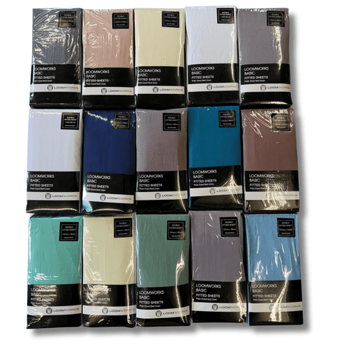 OLIVIA ROCCO 4 Pack Polycotton Easycare Fitted Sheets Soft Comfort Bedsheets Fifty Fifty