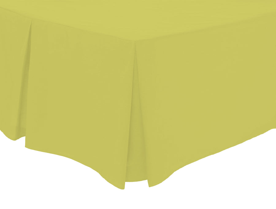 OLIVIA ROCCO Basics Fitted Pleated Valance Sheet Indus Valley Cotton Blend OEKO-TEX