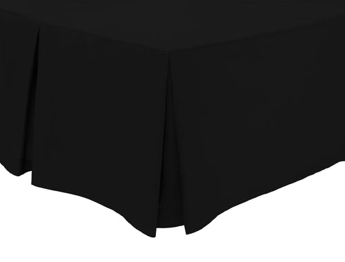 OLIVIA ROCCO Basics Fitted Pleated Valance Sheet Indus Valley Cotton Blend OEKO-TEX