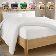 OLIVIA ROCCO Teddy Fleece Extra Deep Fitted Sheet Plush Soft Winter Bedding Snug Elastic
