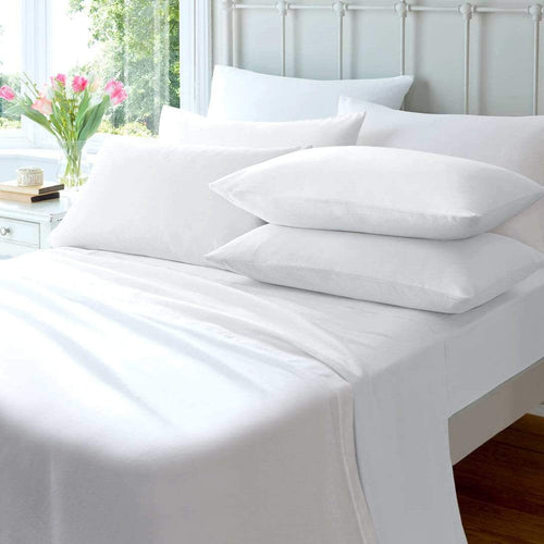 OLIVIA ROCCO Flannelette Flat Sheet 100% Cotton Brushed Super Soft OEKO TEX Certified