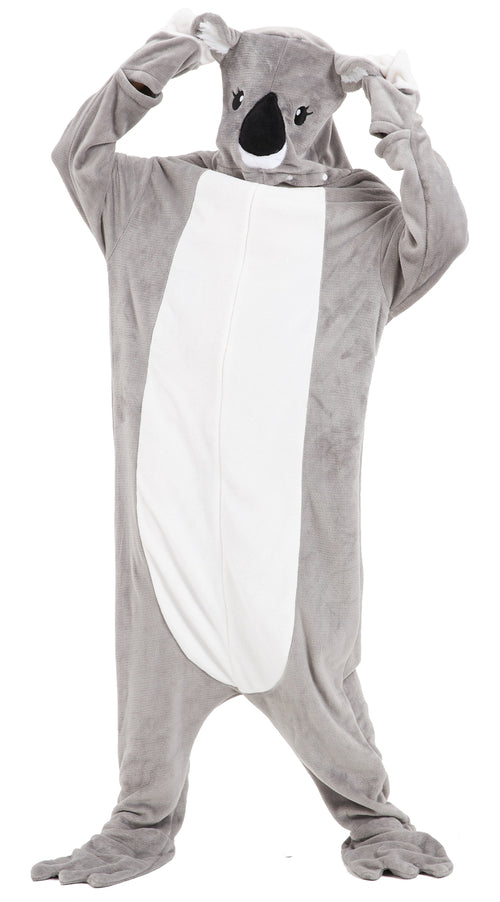 OLIVIA ROCCO Oversized Koala Wearable Blanket Hoodie In Soft Fleece With Sleeves Hooded