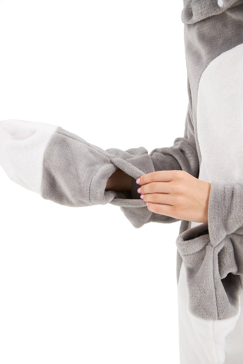 OLIVIA ROCCO Oversized Koala Wearable Blanket Hoodie In Soft Fleece With Sleeves Hooded