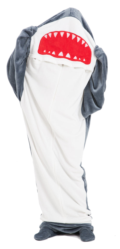 OLIVIA ROCCO Oversized Shark Wearable Blanket Hoodie Fleece With Sleeves Ultra Soft